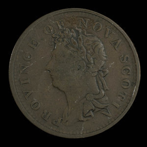 Canada, Province de la Nouvelle-Écosse, 1/2 penny : 1823