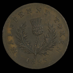 Canada, Province de la Nouvelle-Écosse, 1/2 penny : 1823