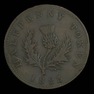 Canada, Province de la Nouvelle-Écosse, 1/2 penny : 1823