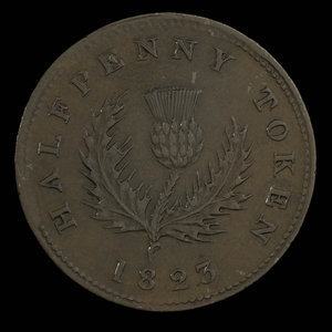 Canada, Province de la Nouvelle-Écosse, 1/2 penny : 1823