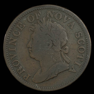 Canada, Province de la Nouvelle-Écosse, 1 penny : 1824