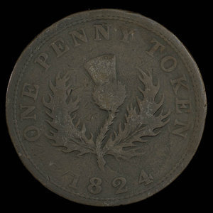 Canada, Province de la Nouvelle-Écosse, 1 penny : 1824