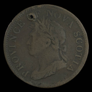 Canada, Province de la Nouvelle-Écosse, 1 penny : 1824