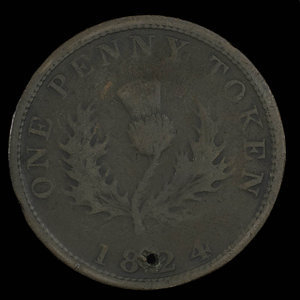 Canada, Province de la Nouvelle-Écosse, 1 penny : 1824