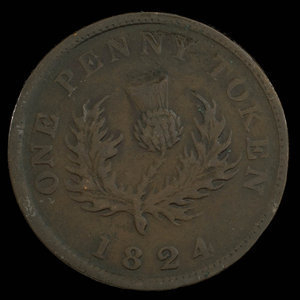 Canada, Province de la Nouvelle-Écosse, 1 penny : 1824