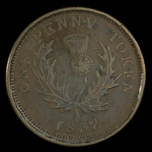 Canada, Province de la Nouvelle-Écosse, 1 penny : 1832