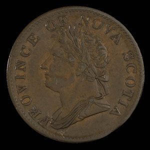 Canada, Province de la Nouvelle-Écosse, 1/2 penny : 1832