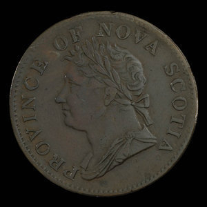 Canada, Province de la Nouvelle-Écosse, 1/2 penny : 1832