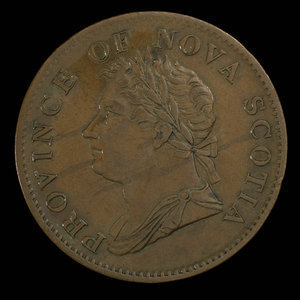 Canada, Province de la Nouvelle-Écosse, 1/2 penny : 1832