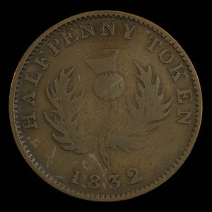 Canada, Province de la Nouvelle-Écosse, 1/2 penny : 1832