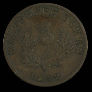 Canada, Province de la Nouvelle-Écosse, 1/2 penny : 1832