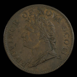 Canada, Province de la Nouvelle-Écosse, 1/2 penny : 1832