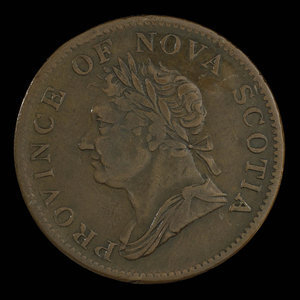 Canada, Province de la Nouvelle-Écosse, 1/2 penny : 1832