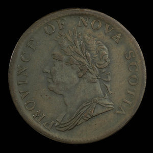 Canada, Province de la Nouvelle-Écosse, 1/2 penny : 1832