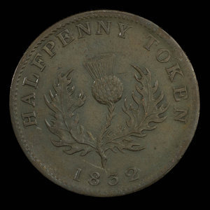 Canada, Province de la Nouvelle-Écosse, 1/2 penny : 1832