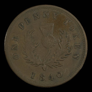 Canada, Province de la Nouvelle-Écosse, 1 penny : 1840