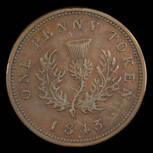 Canada, Province de la Nouvelle-Écosse, 1 penny : 1843