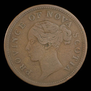 Canada, Province de la Nouvelle-Écosse, 1 penny : 1843