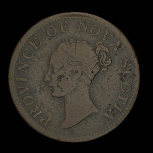 Canada, Province de la Nouvelle-Écosse, 1/2 penny : 1840