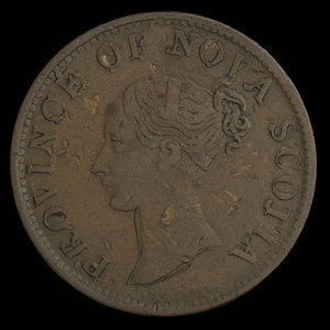 Canada, Province de la Nouvelle-Écosse, 1/2 penny : 1840