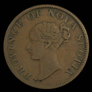 Canada, Province de la Nouvelle-Écosse, 1/2 penny : 1843