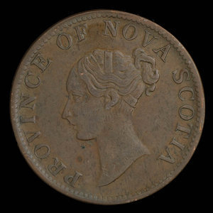 Canada, Province de la Nouvelle-Écosse, 1/2 penny : 1843