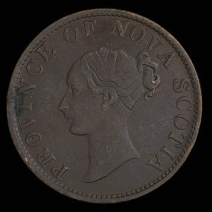 Canada, Province de la Nouvelle-Écosse, 1/2 penny : 1843