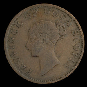 Canada, Province de la Nouvelle-Écosse, 1/2 penny : 1843