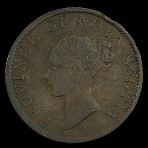 Canada, Province de la Nouvelle-Écosse, 1/2 penny : 1843