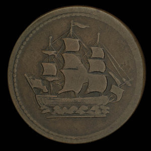 Canada, inconnu, 1/2 penny : 1838