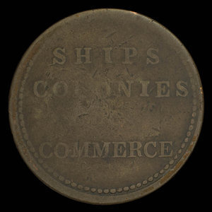 Canada, inconnu, 1/2 penny : 1838