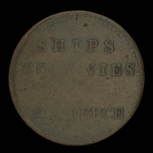 Canada, inconnu, 1/2 penny : 1838