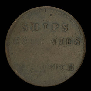 Canada, inconnu, 1/2 penny : 1838