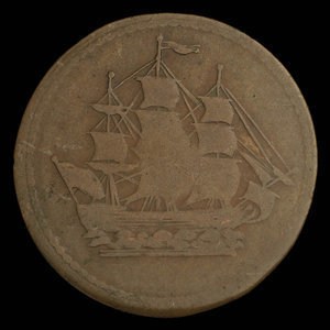 Canada, inconnu, 1/2 penny : 1838