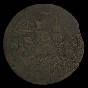 Canada, inconnu, 1/2 penny : 1838