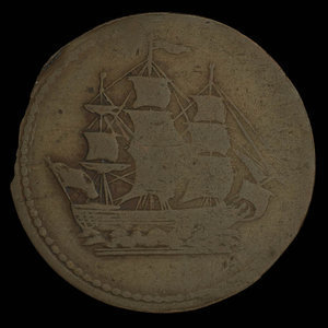 Canada, inconnu, 1/2 penny : 1838