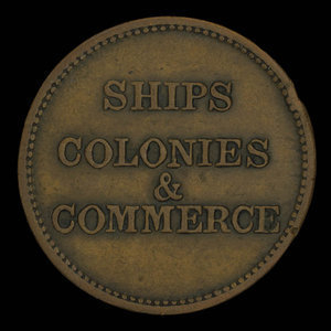 Canada, inconnu, 1/2 penny : 1835