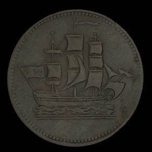 Canada, inconnu, 1/2 penny : 1835