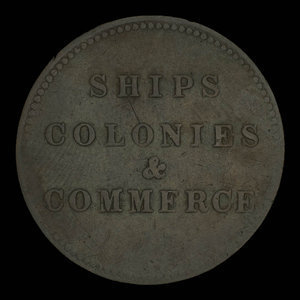 Canada, inconnu, 1/2 penny : 1835