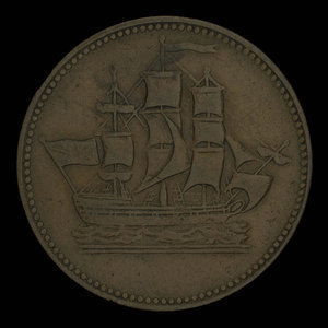 Canada, inconnu, 1/2 penny : 1835