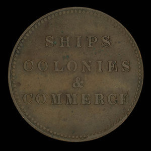 Canada, inconnu, 1/2 penny : 1835