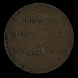 Canada, inconnu, 1/2 penny : 1835