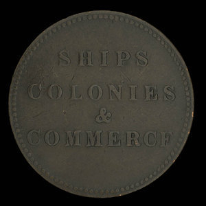 Canada, inconnu, 1/2 penny : 1835