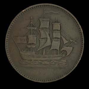 Canada, inconnu, 1/2 penny : 1835