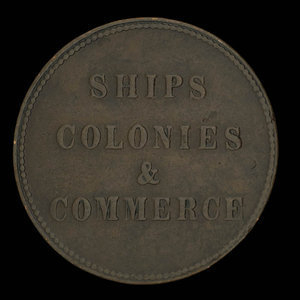 Canada, inconnu, 1/2 penny : 1835