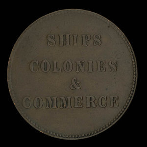 Canada, inconnu, 1/2 penny : 1835