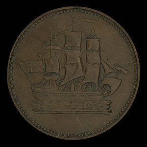 Canada, inconnu, 1/2 penny : 1835