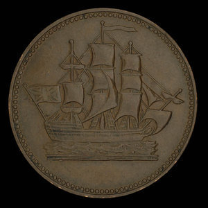 Canada, inconnu, 1/2 penny : 1835