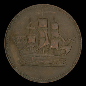 Canada, inconnu, 1/2 penny : 1835