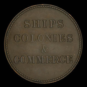 Canada, inconnu, 1/2 penny : 1835